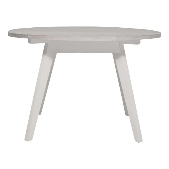 Porto Round Dining Table 120cm in Whitewash / White