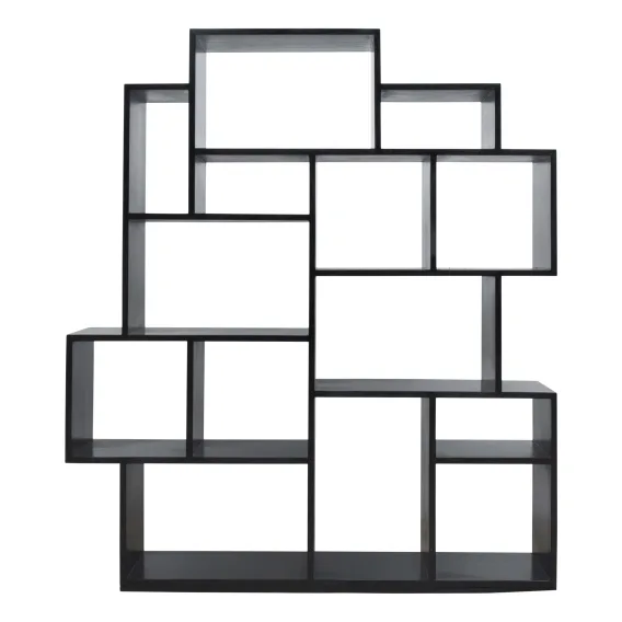 Porto Bookcase 150cm in Black