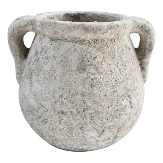 Pompei Urn 20x22.5cm in Rustic White