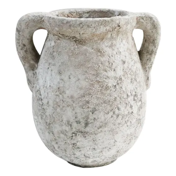 Pompei Urn 28x31cm in Rustic White