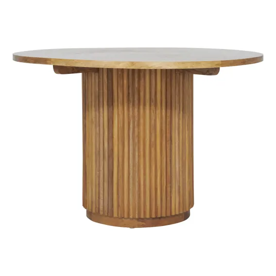 Porto Pablo Round Dining Table 135cm in Rustic Clear