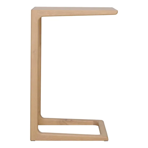Poppy Tall Side Table in Soap Wash Oak / Italian Travertine
