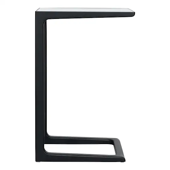 Poppy Tall Side Table in Carrara Marble / Black