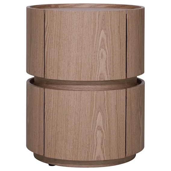 Polar Bedside Table in White Oak