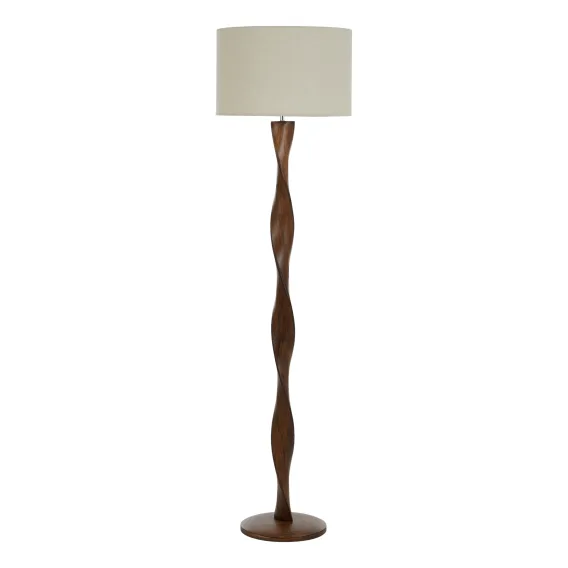 Priya Floor Lamp 40x150cm in Walnut