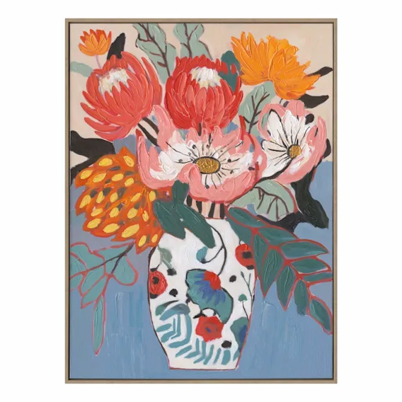 Pretty Posie A Box Framed Canvas in 60 x 80cm