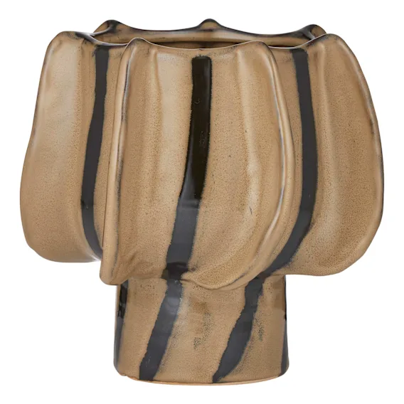 Preston Pot Small 21.5x19.5cm in Taupe / Black