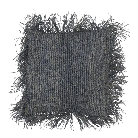 Raffia Cushion Cover 50x50cm in Grey