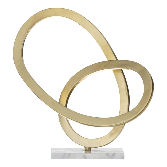 Rand Sculpture 37x30cm in White/Gold