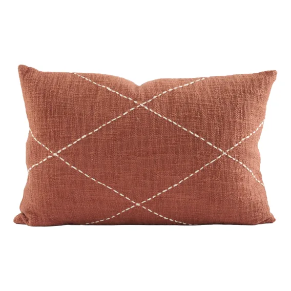 Ravo Feather FIll Cushion 40x60cm in Rust/White
