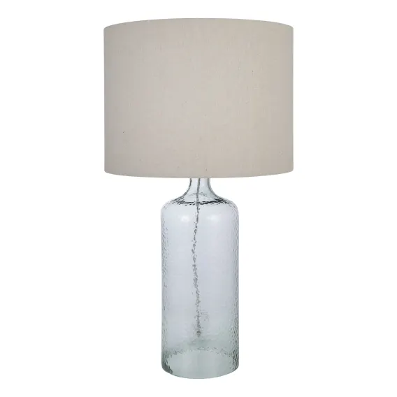 Rafferty Table Lamp 40x75cm in Clear/Beige