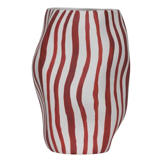 Raven Vase 20x30cm in Red / White