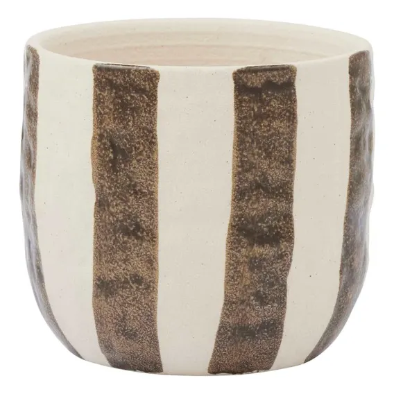 Rayas Pot 11.5x10.5cm in Cocoa