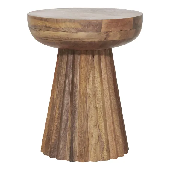 Remi Round Side Table 38cm in Mangowood Natural