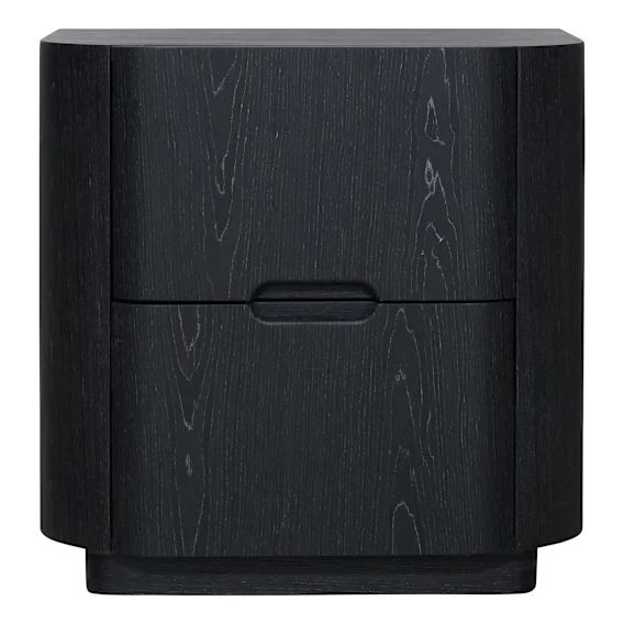 Regis Bedside Table in Black Oak