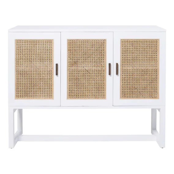 Rita 3 Door Buffet 120cm in Mike White Mindi / Rattan