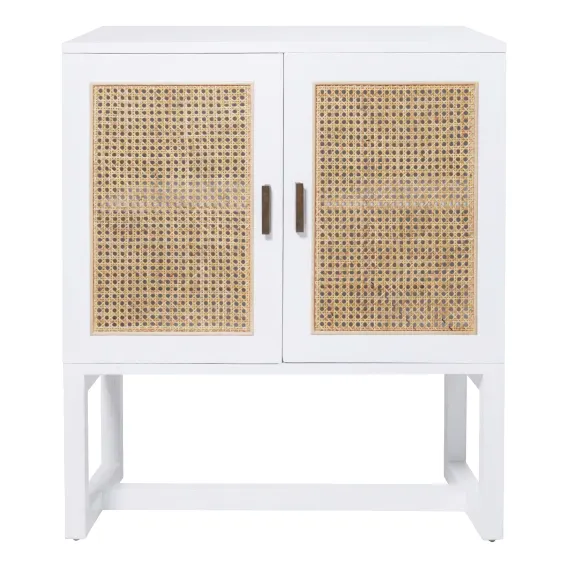 Rita 2 Door Buffet 80cm in Mike White Mindi / Rattan