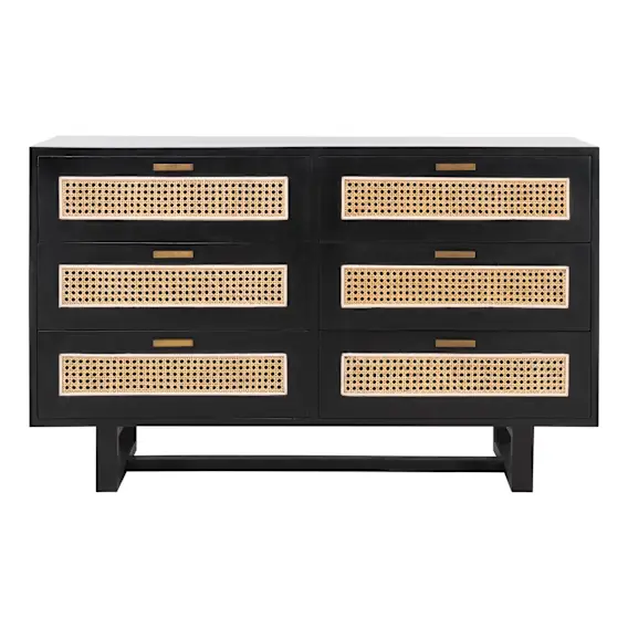 Rita Dresser in Mindi Black / Rattan