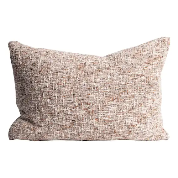 Ritchi Feather Fill Cushion 60x40cm in Soft Clay / Midnight