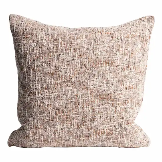 Ritchi Feather Fill Cushion 50x50cm in Soft Clay / Midnight