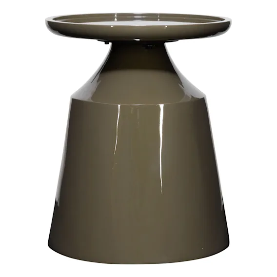 Riley Side Table 40x50cm in High Gloss Clay Green