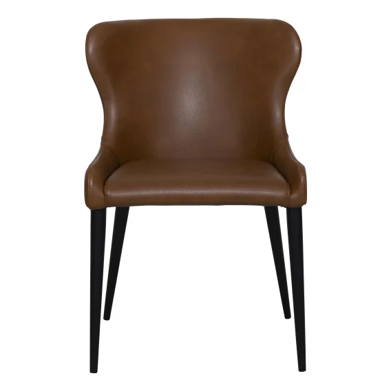 Roma Dining Chair in Missouri Leather Brown