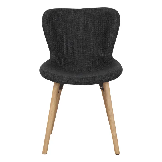 Ross Dining Chair in Dark Grey / Oak