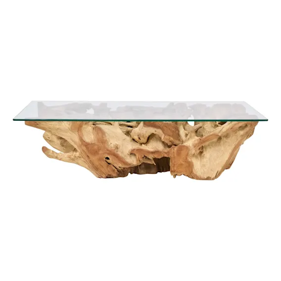 Root Rectangle Coffee Table 140cm in Raw Teak