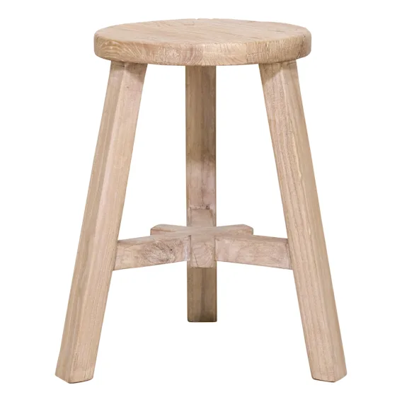 Royal Vault Round Stool 30x50cm in Reclaimed Elm
