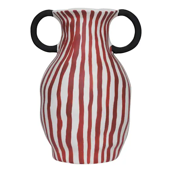 Rosie Vase 29x36cm in Red / White