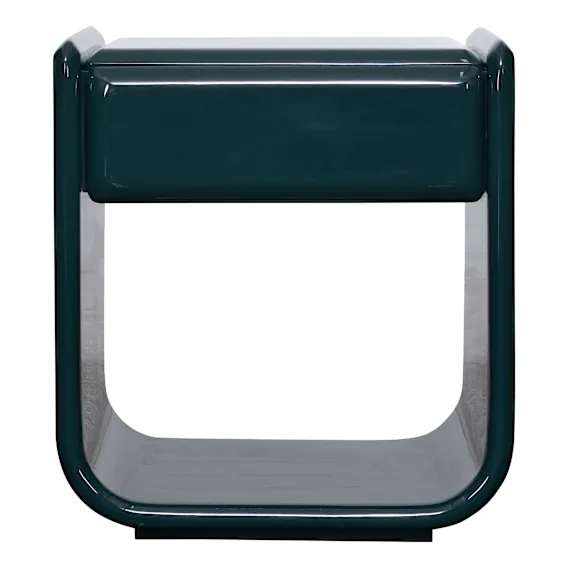 Rome Bedside Table in High Gloss Emerald