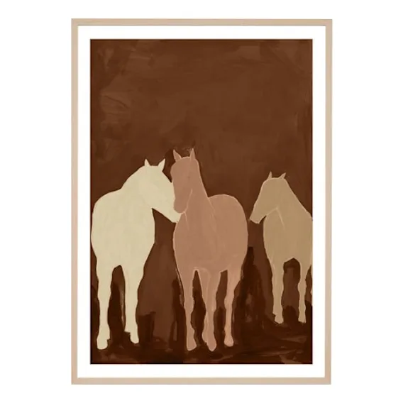 Roaming Herd Framed Print in 87 x 122cm