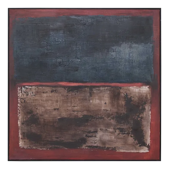 Rusted Edges Box Framed Canvas in 120 x 120cm