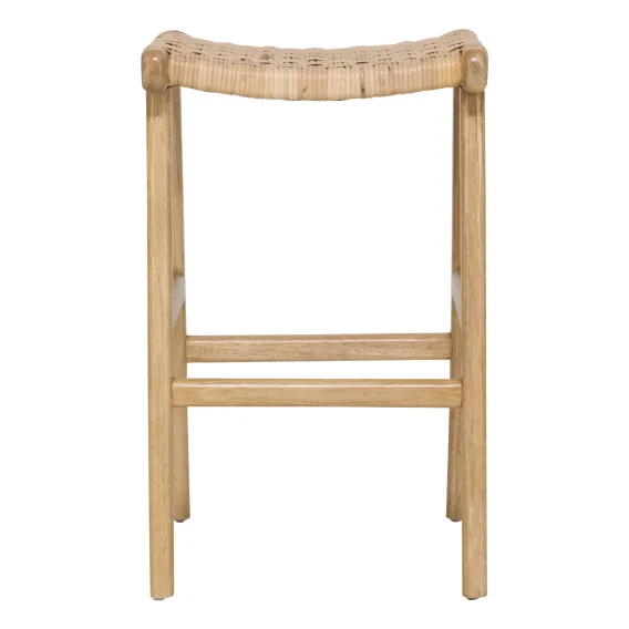 Sari Casa Stool in Clear / Rattan Seat