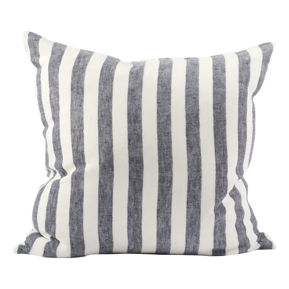 Santi Feather Fill Cushion 50x50cm in Off White / Navy