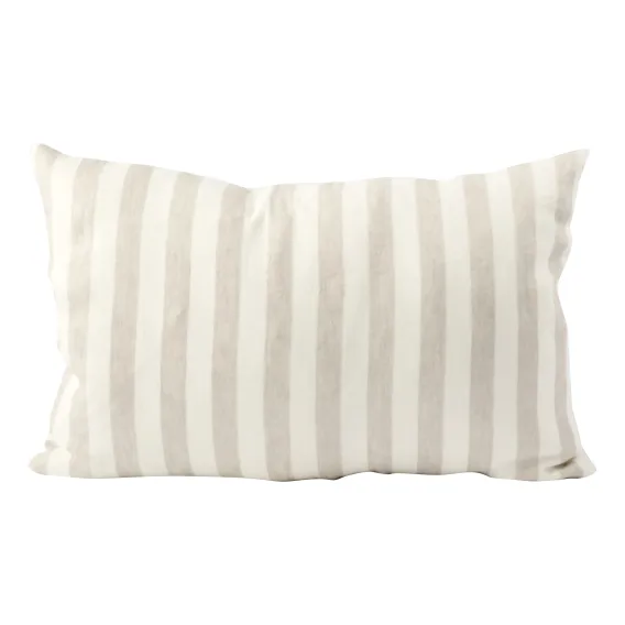 Santi Feather Fill Cushion 60x40cm in White / Silver