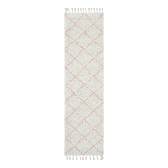 Saffron 22 Rug 80x200cm in Off White/Pink