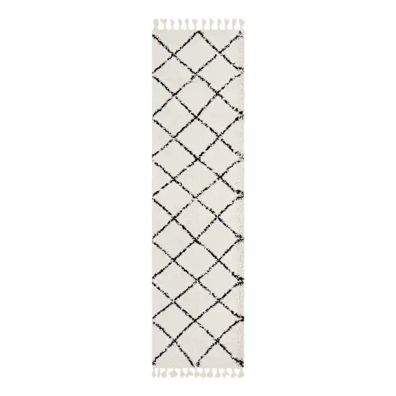 Saffron 22 Rug 80x300cm in Off White/Black
