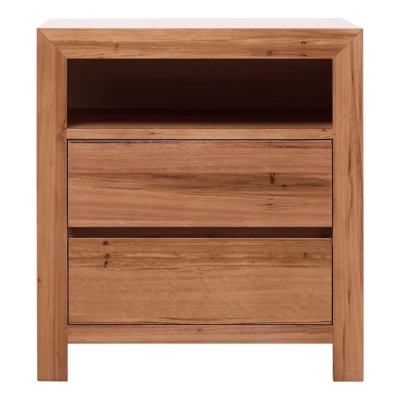 Santos Bedside Table in Dark Wormy Chestnut
