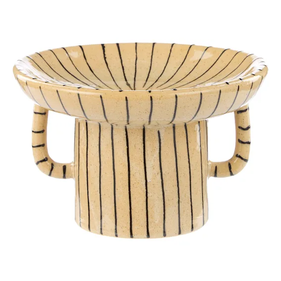 Sabi Stripe Dish Large 25.5x16.5cm in Brown / Black