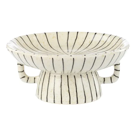 Sabi Stripe Dish Small  26x12cm in White / Black