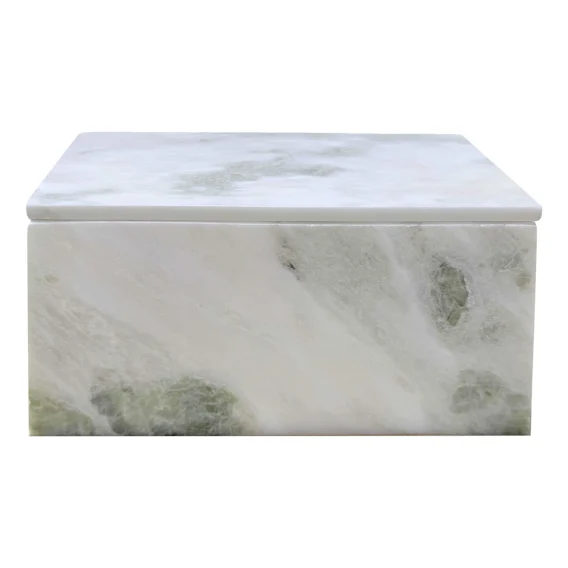 Sachi Box 18x9cm in White / Onyx