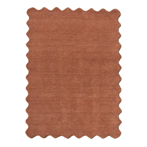 Scalloped Rug 190x280cm in Rust
