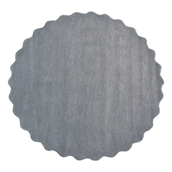 Scalloped Rug 240x240cm in Stone