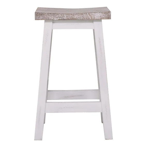 Seacliff Stool in Mangowood Whitewash