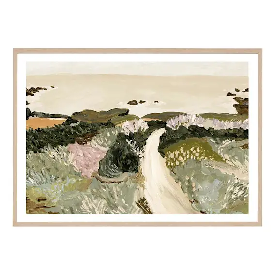 Seaside Meadow Framed Print in 159 x 113cm