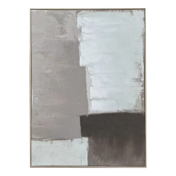 Shades of Beige 2 Box Framed Canvas in 100 x 140cm