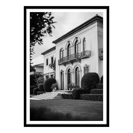 Shadowed Estate Framed Print in 73 x 103cm