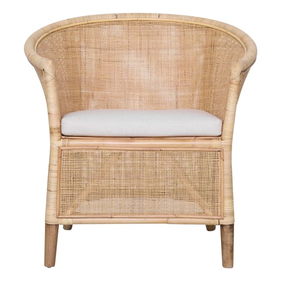 Skye Designer Chair in Natural Rattan