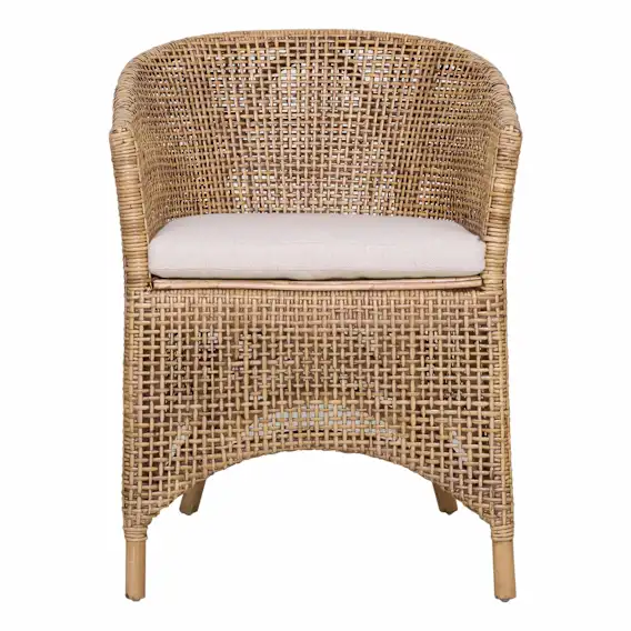 Skylar Dining Chair in Rattan Honey Brown